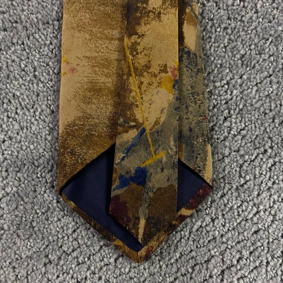 Vintage Polo Ralph Lauren Tie Necktie Silk Equestrian Made in USA Impressionism - Picture 6 of 10